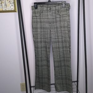 American Eagle regular stretchy soft straight black/white checker pants